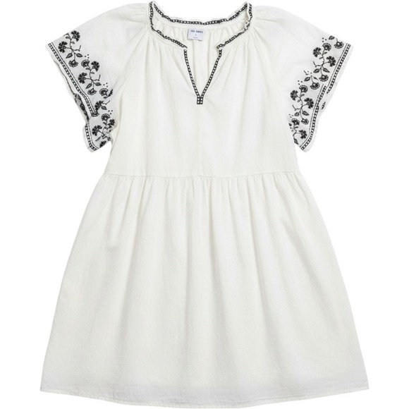 Old Navy Dresses & Skirts - Old Navy Dress Women XL White Cotton Embroidered Cotton Boho Babydoll Pockets